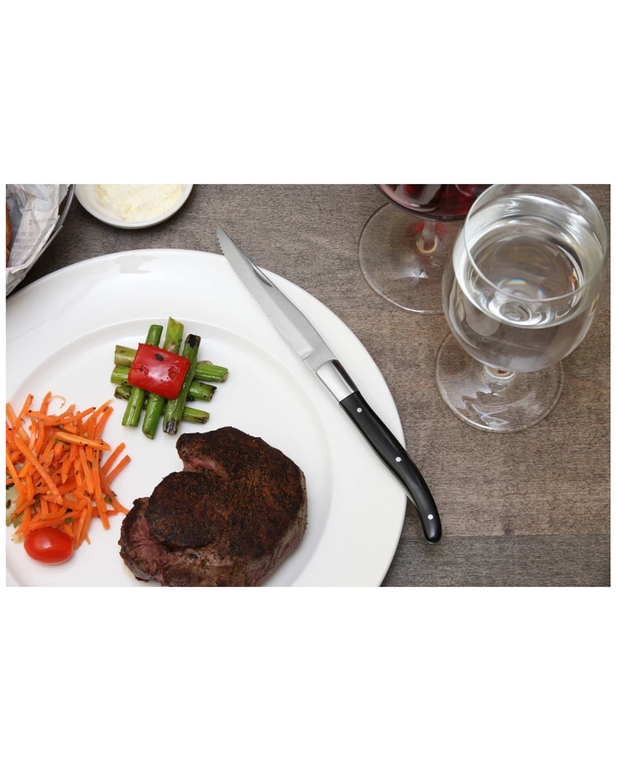 Fortessa Set Of 4 Provencal Black Handle Steak Knives Home Flatware & Cutlery 5 Fortessa Set Of 4 Provencal Black Handle Steak Knives Home Flatware & Cutlery - Image 3