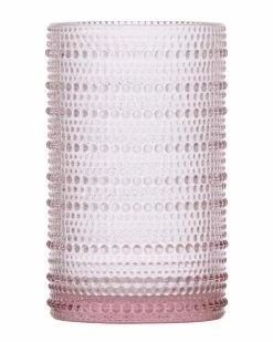 Fortessa Set Of 6 Jupiter Pink 13oz Iced Beverage Glasses Home Drinkware