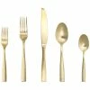 Fortessa Lucca Faceted Brushed Gold 5pc Place Setting Home Flatware & Cutlery -Fortessa Shop 3050001502 RLLZ 1